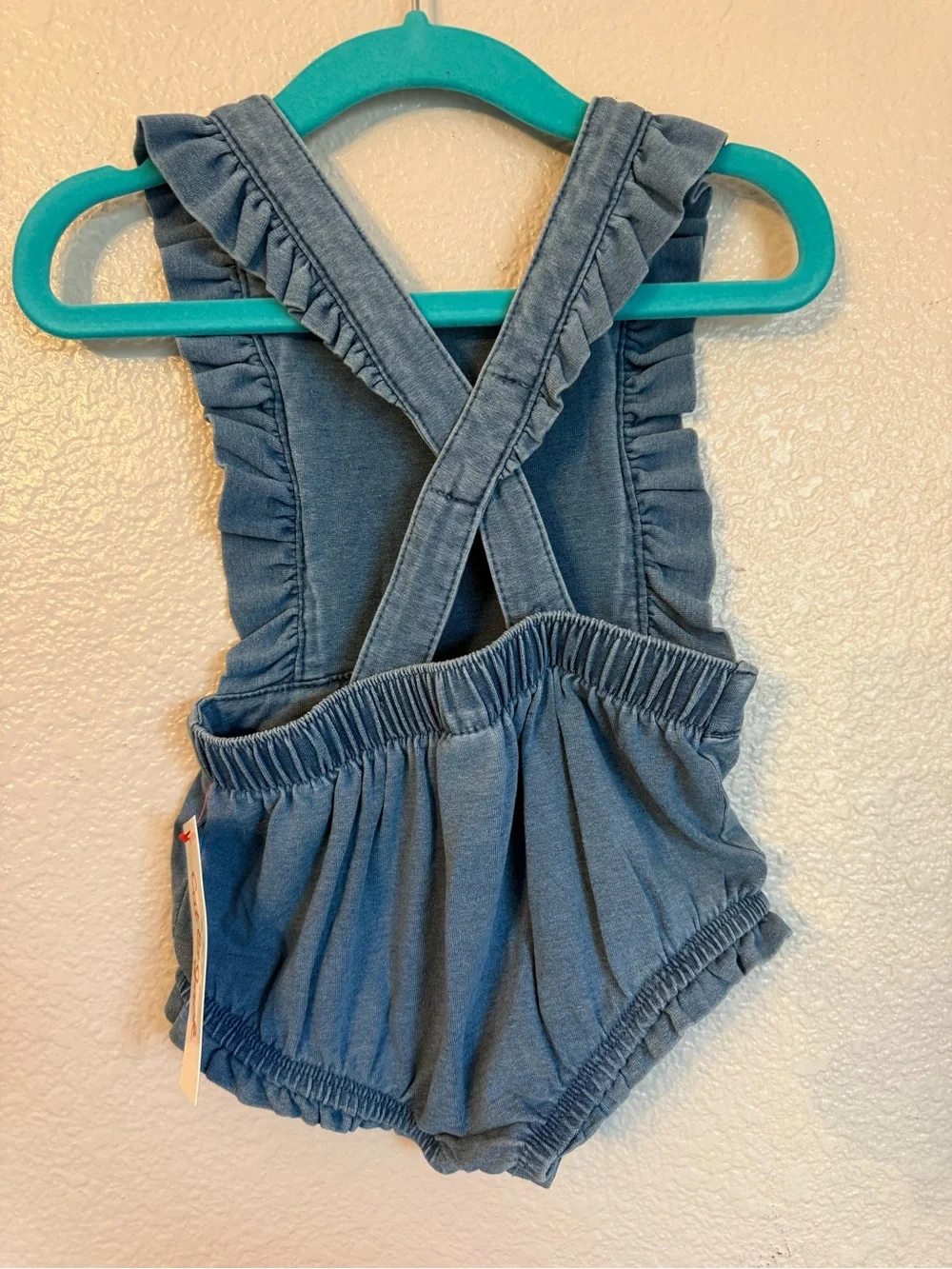 Cat & Jack Denim-Blue Ruffle Romper